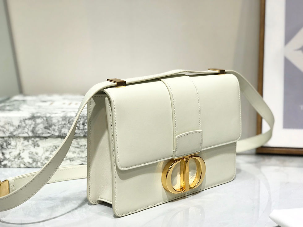 Thumbnail: Christian Dior Montaigne Shoulder Bag Calfskin White