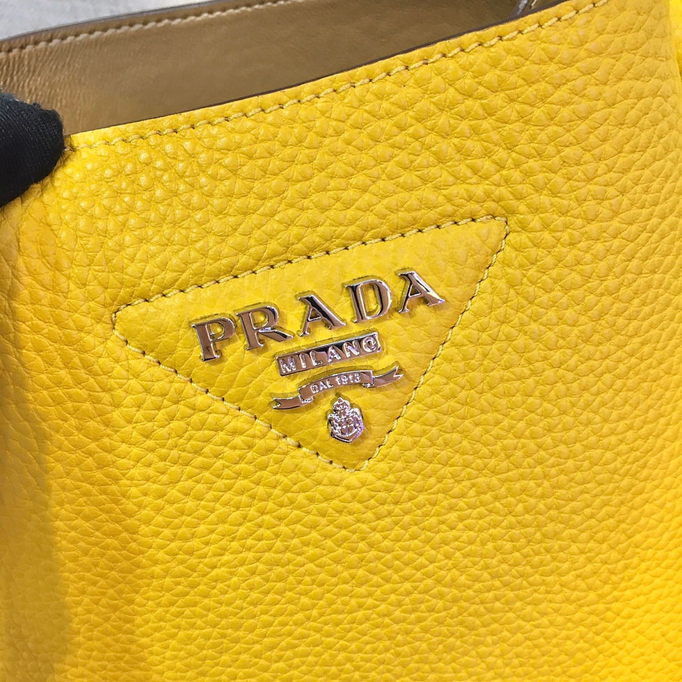 Thumbnail: Prada Leather Bag Yellow Small