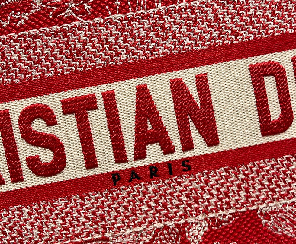 Thumbnail: Christian Dior Book Tote Bag Red Large