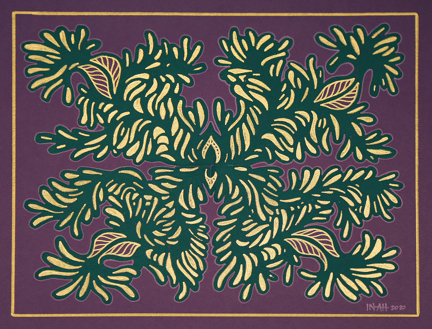 Full Gold Purple Green