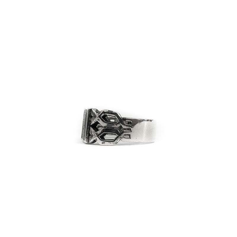 Miniatura: Anello Intrecciato con Pietra Glebanite
