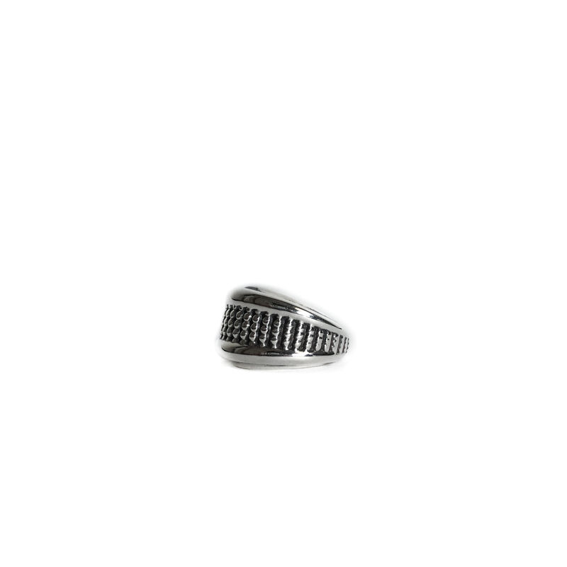 Miniatura: Anello Bombato a Fasce Puntinate