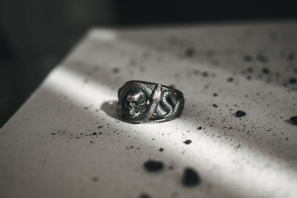 Miniatura: Anello teschio e serpenti - Immortal