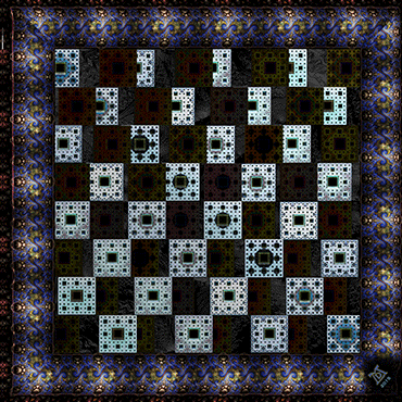 3D Printed Fractal Chess Set with Lenticular Board