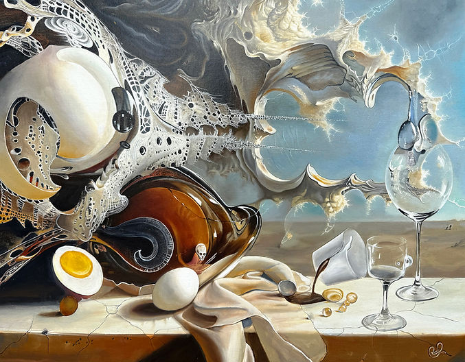 Coffee, Dissatisfied with Confinement, Escapes into Freedom of Form and Finds a Still Life