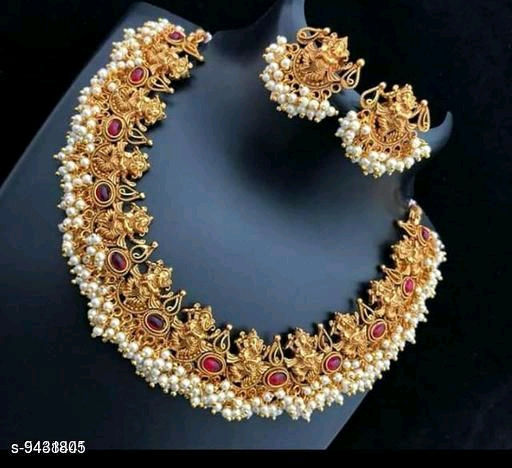 Thumbnail: Navratri Red Allure Beautiful Jewellery Sets