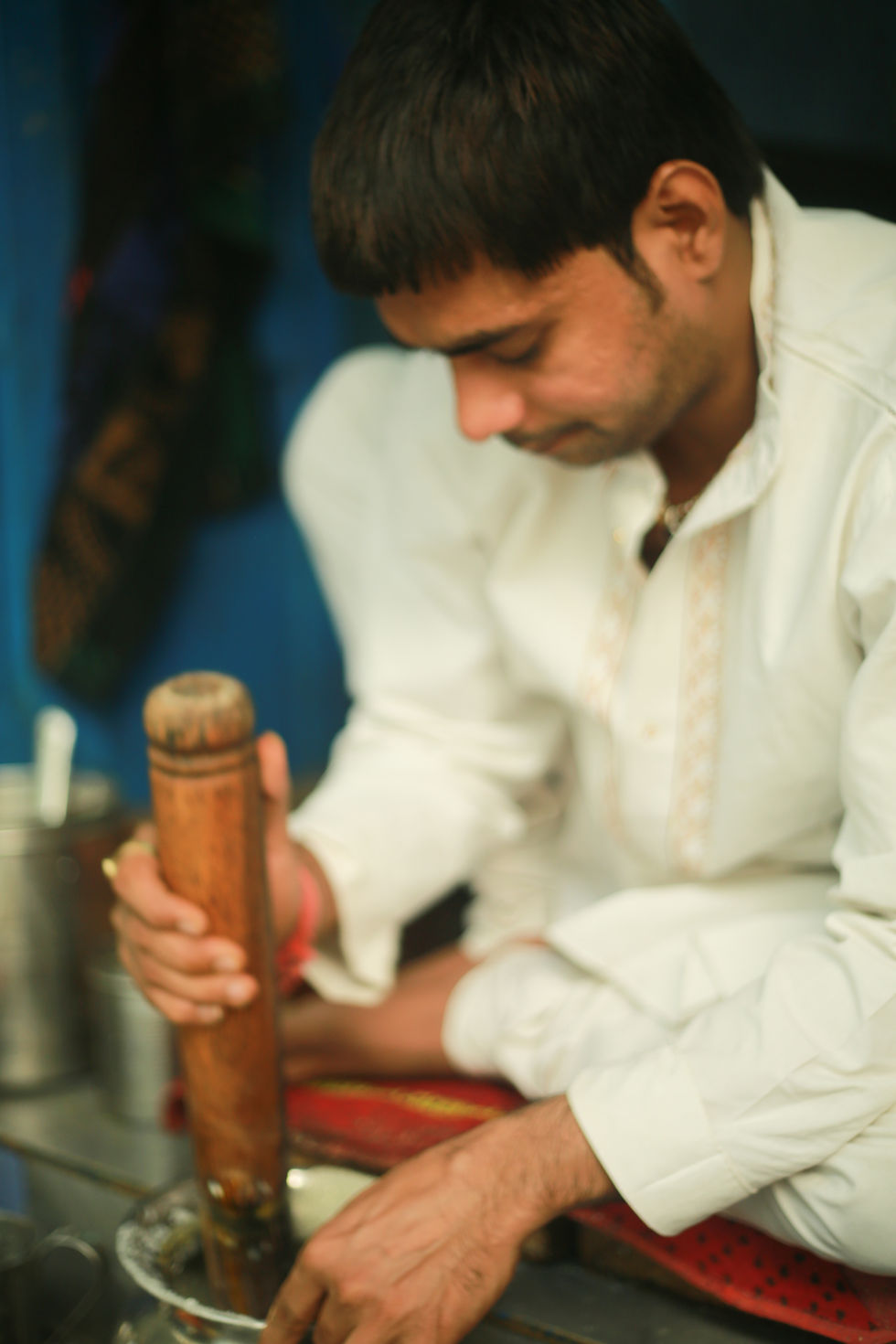 India Varanasi ラッシーショップ