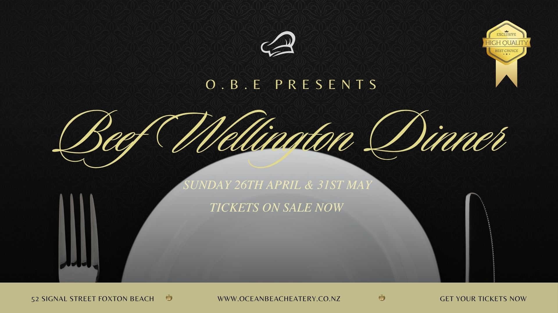 Beef Wellington - O.B.E Member - May