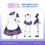 Thumbnail: 3D Vroid Costume | Chic Maid Uniform with Pink Accents for VRoid