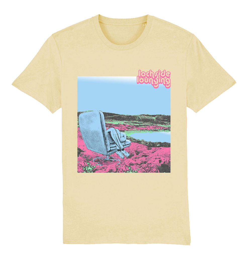 lochside lounging band t-shirt with original artwork by Spotted Dick Design