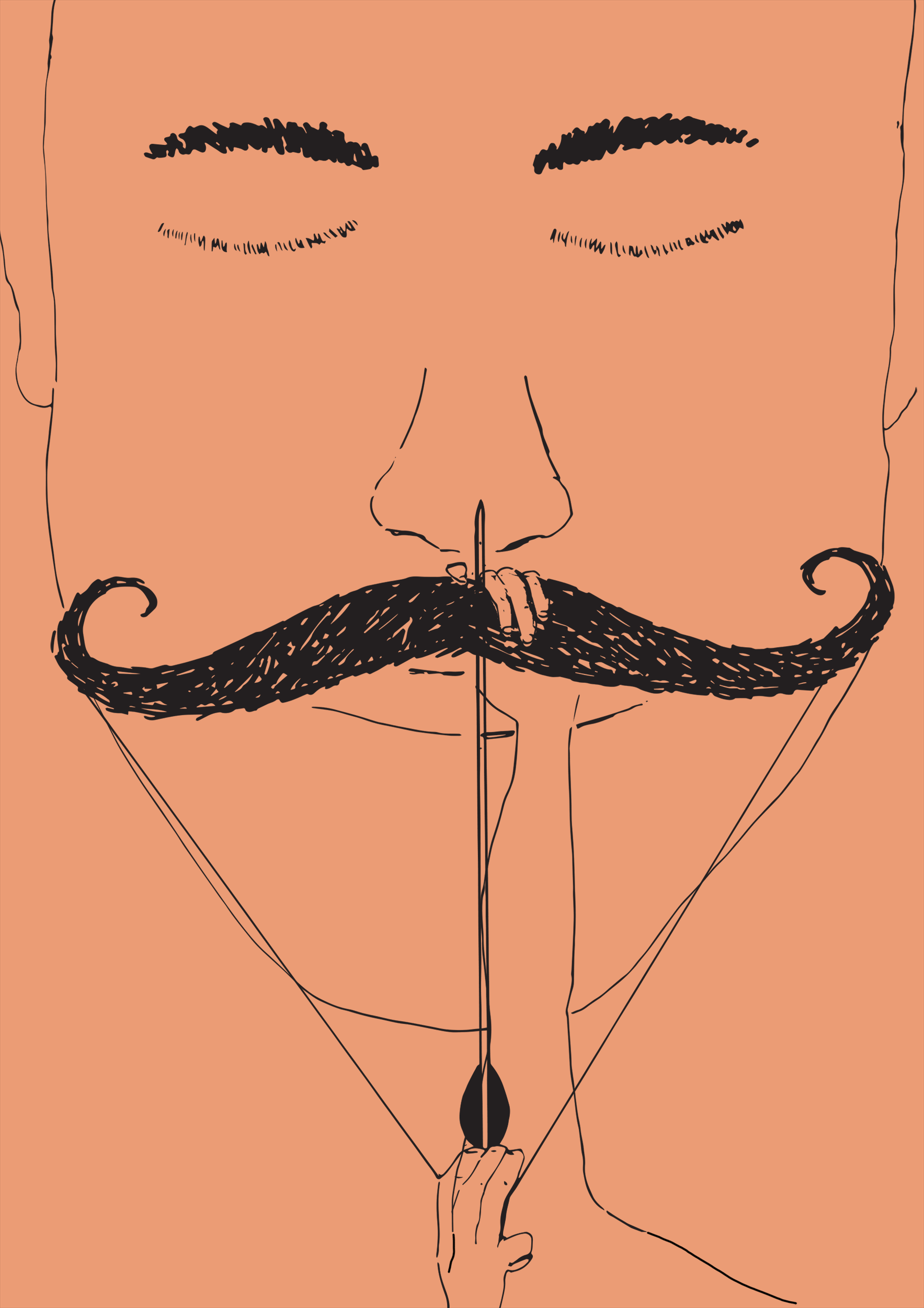 Moustachioed man