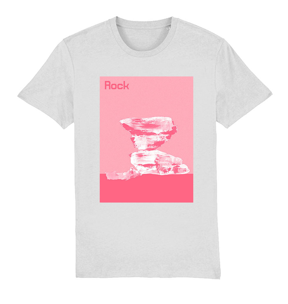 abstract rock relief print t-shirt designed by Spotted Dick Design
