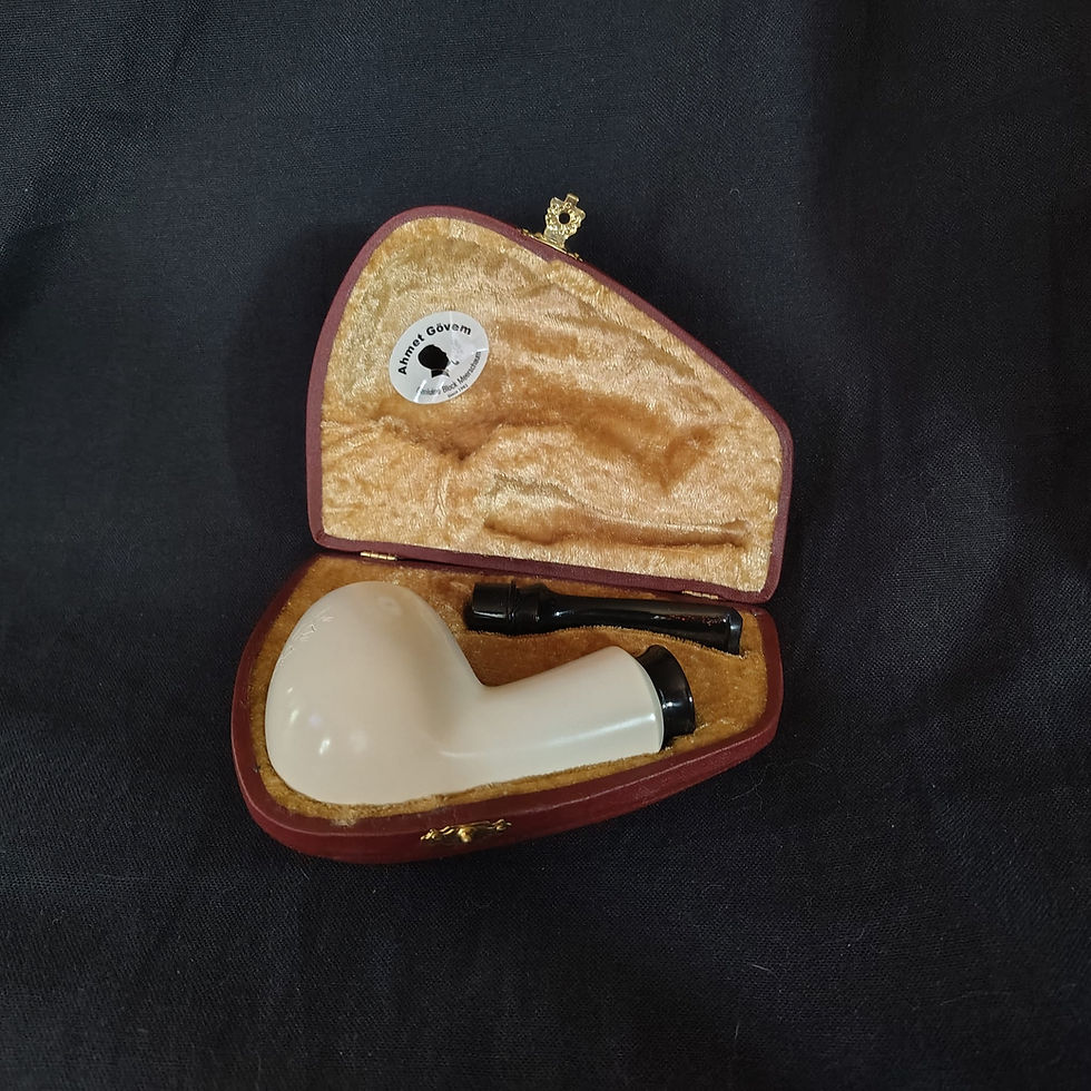 Thumbnail: Apple Style Smooth Hand-carved Turkish Meerschaum Pipe , Ocp151