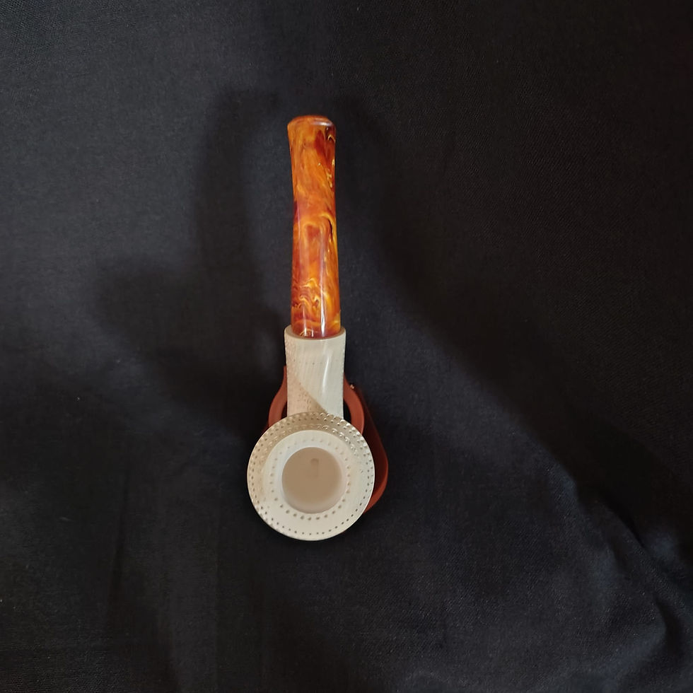 Thumbnail: Rodesian Lattice Hand-carved Turkish Meerschaum Pipe , Ocp158