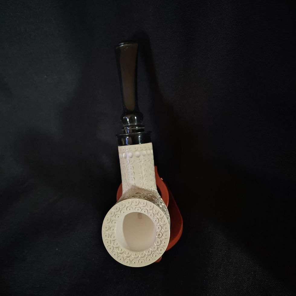 Thumbnail: Chimney Style Hand-carved Turkish Meerschaum Pipe , Ocp37
