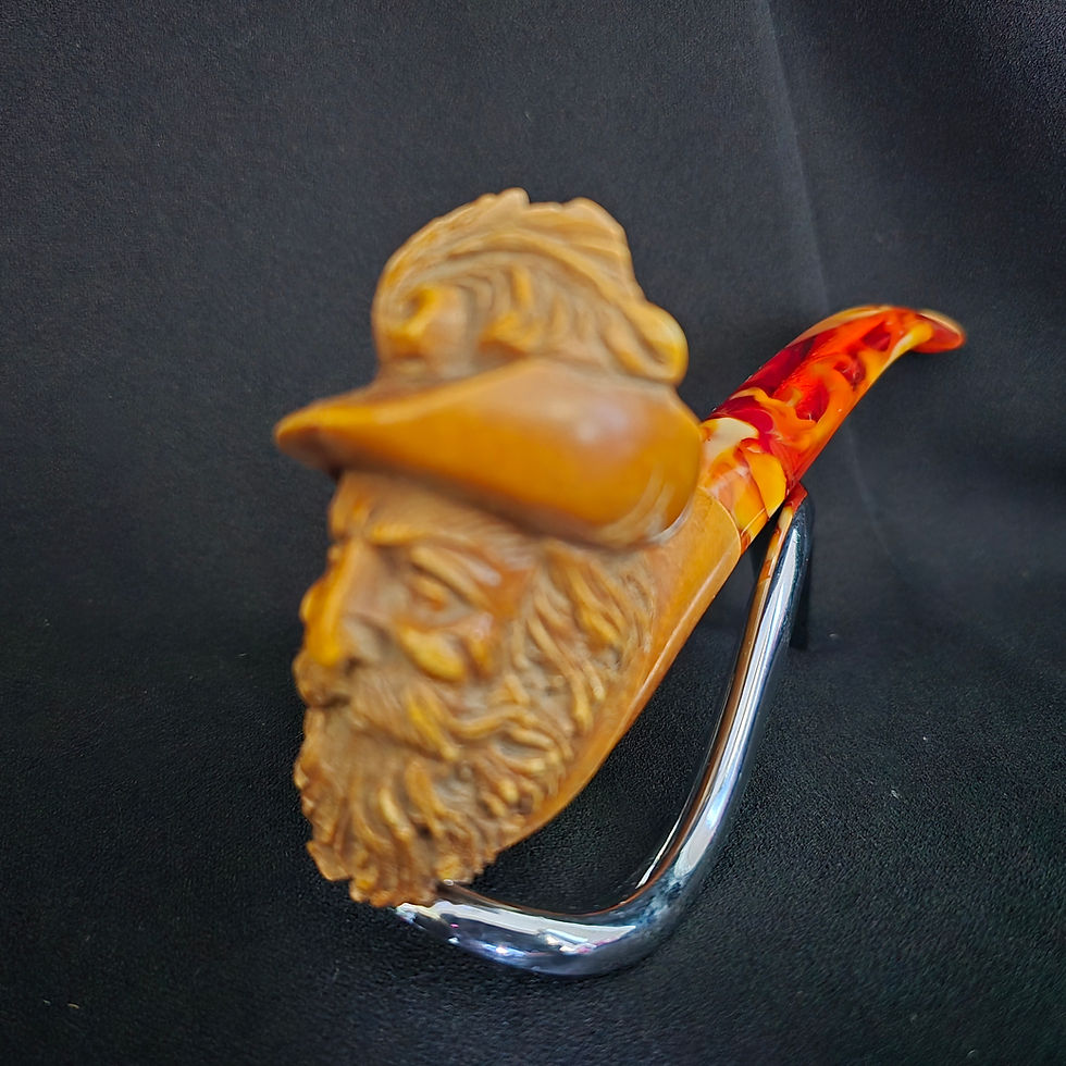 Thumbnail: Poet Meerschaum Pipe , Hand-carved Turkish OCP673