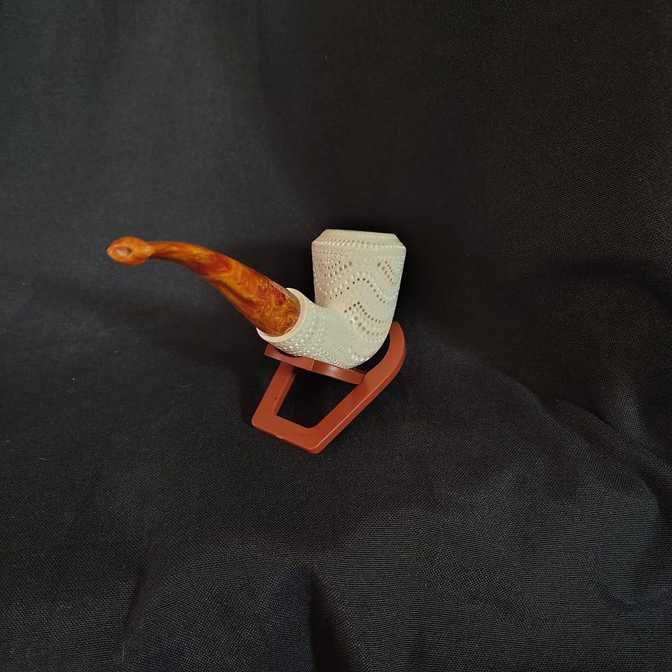Thumbnail: Rodesian Lattice Hand-carved Turkish Meerschaum Pipe , Ocp158