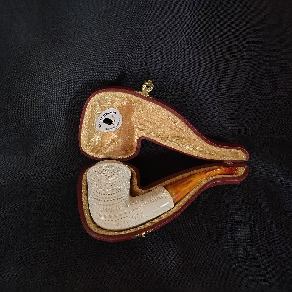 Thumbnail: Rodesian Lattice Hand-carved Turkish Meerschaum Pipe , Ocp158