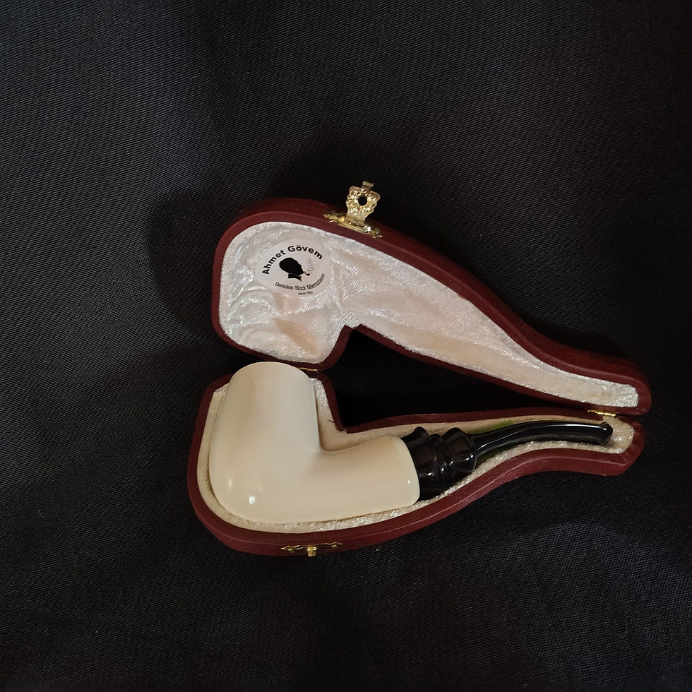 Thumbnail: Smooth Billiard Hand-carved Turkish Meerschaum Pipe , Ocp518