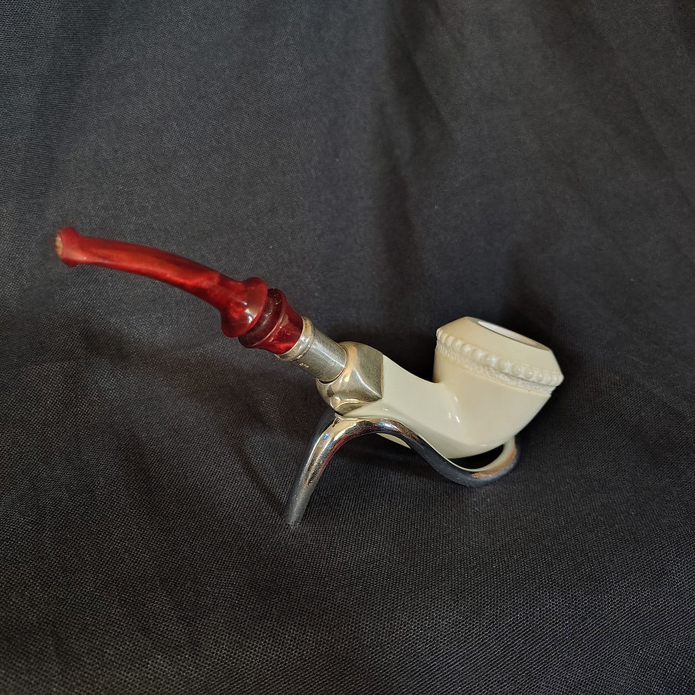 Thumbnail: Spigot Bulldog Hand-carved Turkish Meerschaum Pipe , Ocp1131