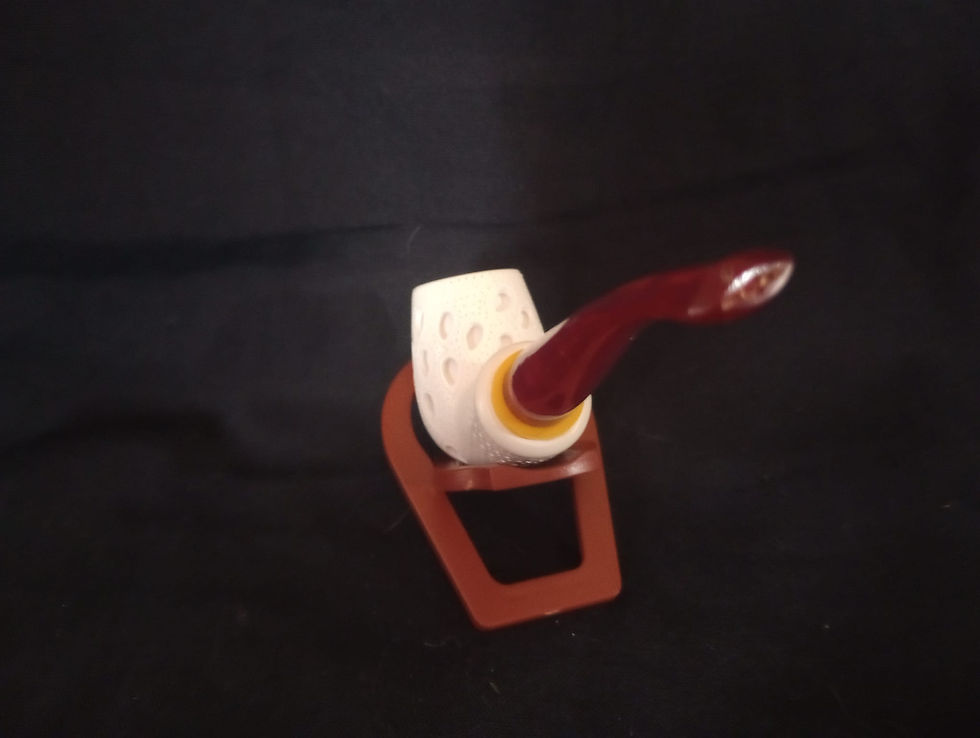 Thumbnail: Billiard Meerschaum Pipe , Hand-carved Turkish OCP657