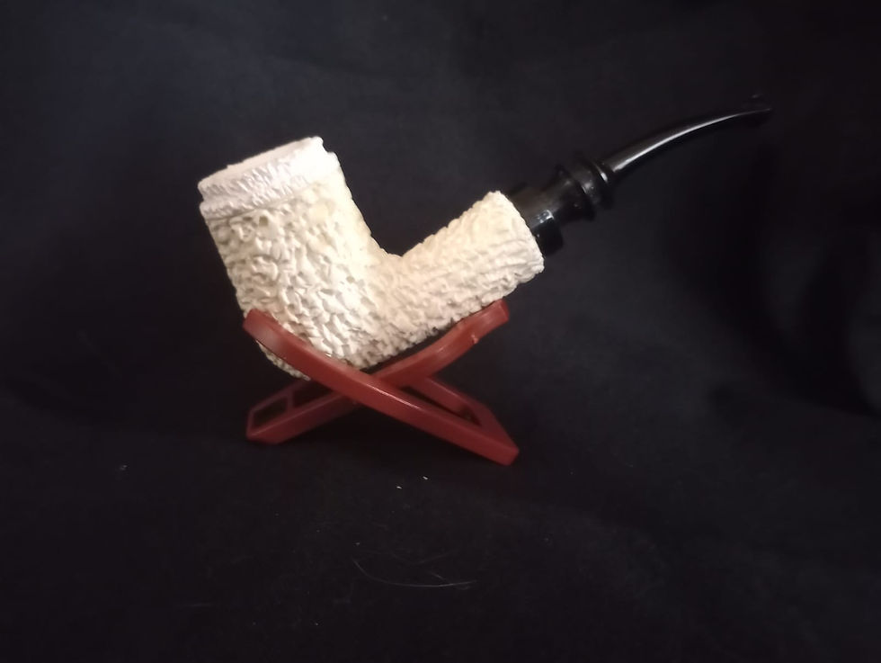 Thumbnail: Chimney style Meerschaum Pipe , Hand-carved Turkish OCP280