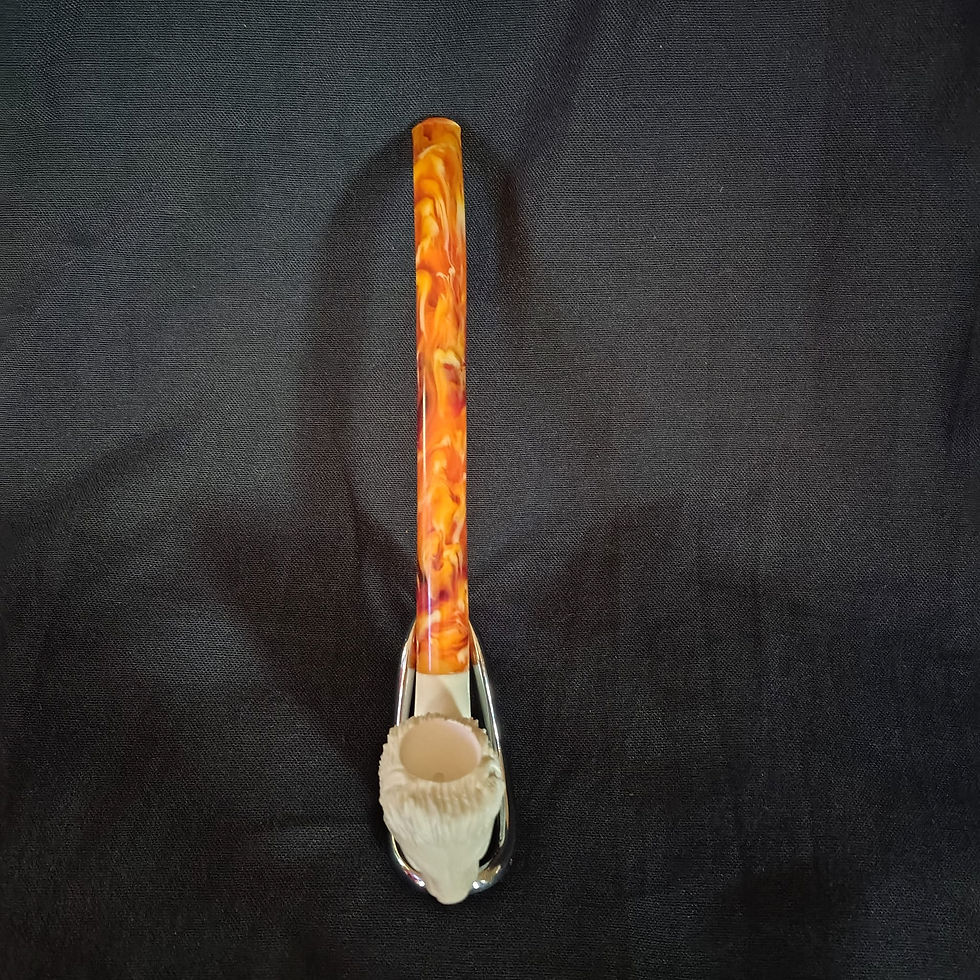 Thumbnail: Lion Shape Churchwarden, Hand-carved Turkish Meerschaum Pipe , Ocp166