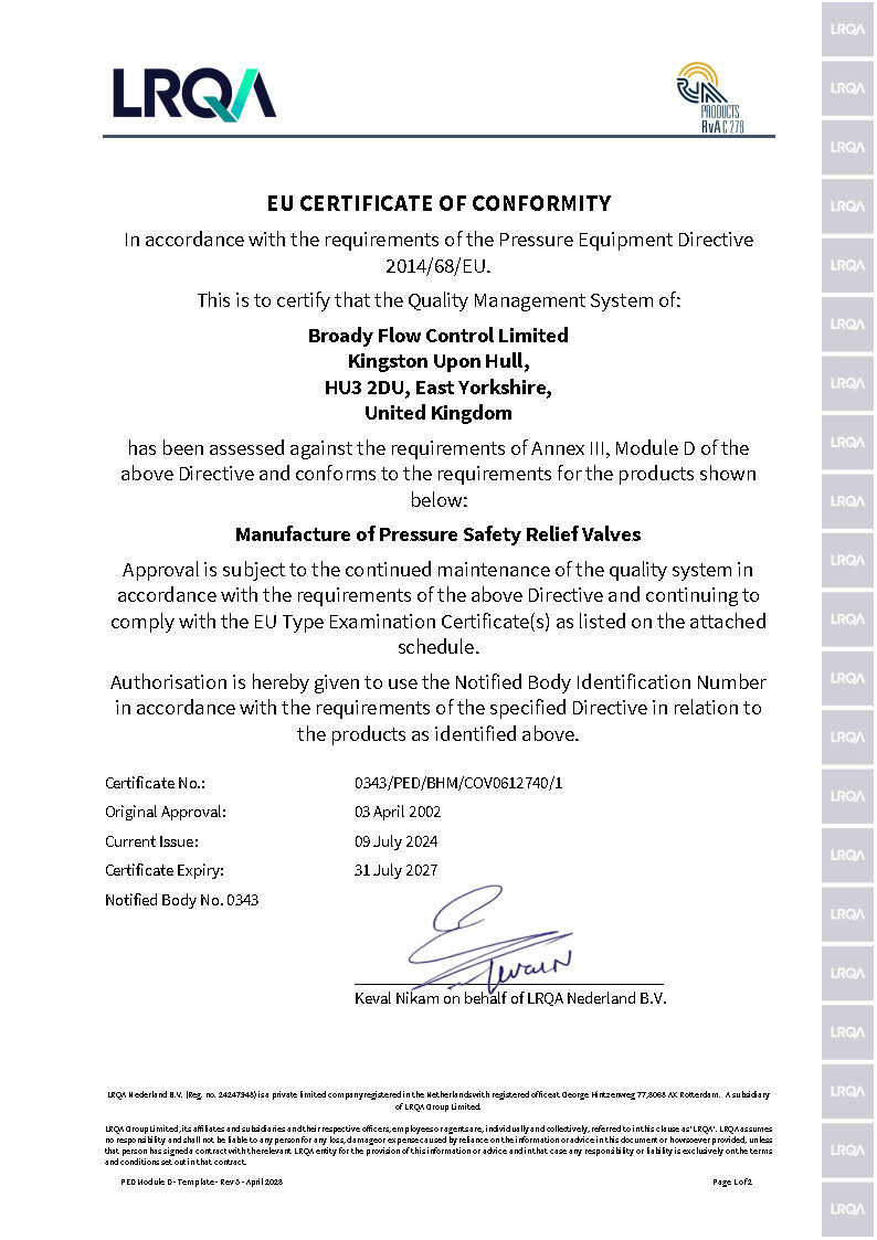 Broady PED Approval EU (SV)