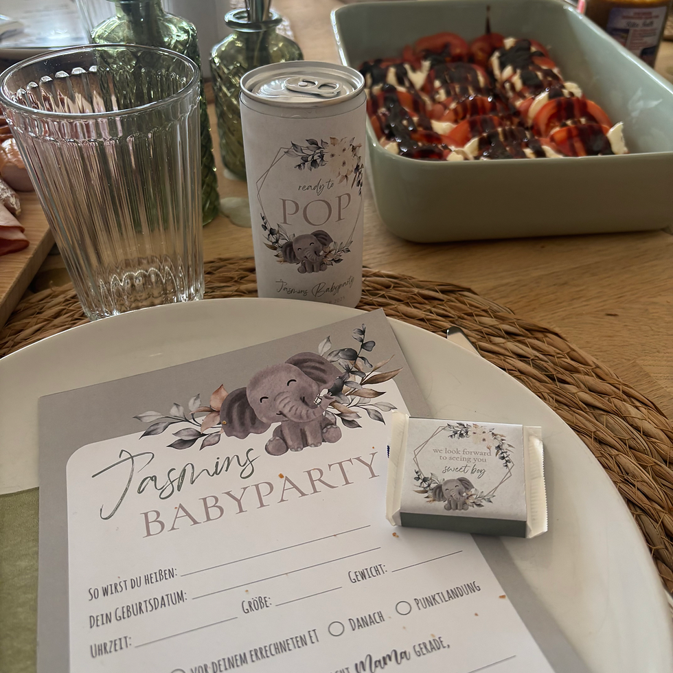 Miniaturbild: Getränkebanderolen "Babyparty / Gender reveal Party" Schwangerschaft / Newborn