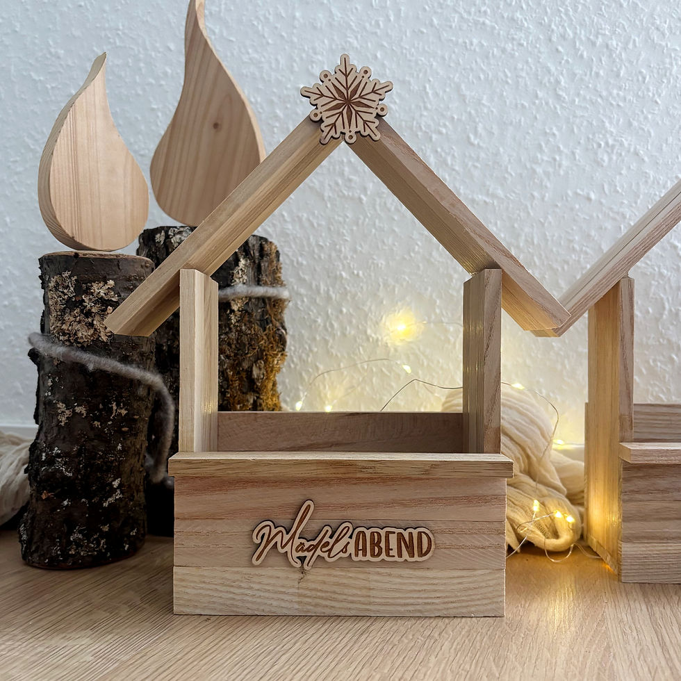Miniaturbild: Geschenkverpackung "Weihnachtsmarkt to go" Holzhäuschen