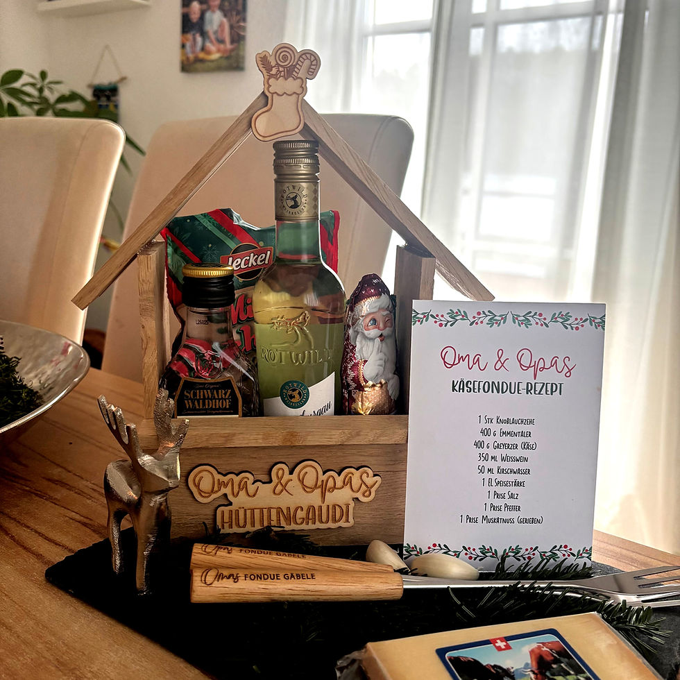 Miniaturbild: Geschenkverpackung "Weihnachtsmarkt to go" Holzhäuschen