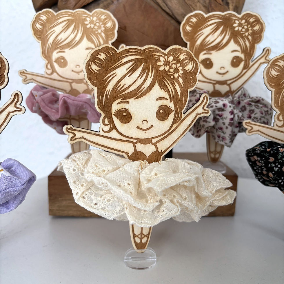Miniaturbild: Ballerina "Haargummihalter" / Aufsteller mit Haargummi / Haargummiorganizer