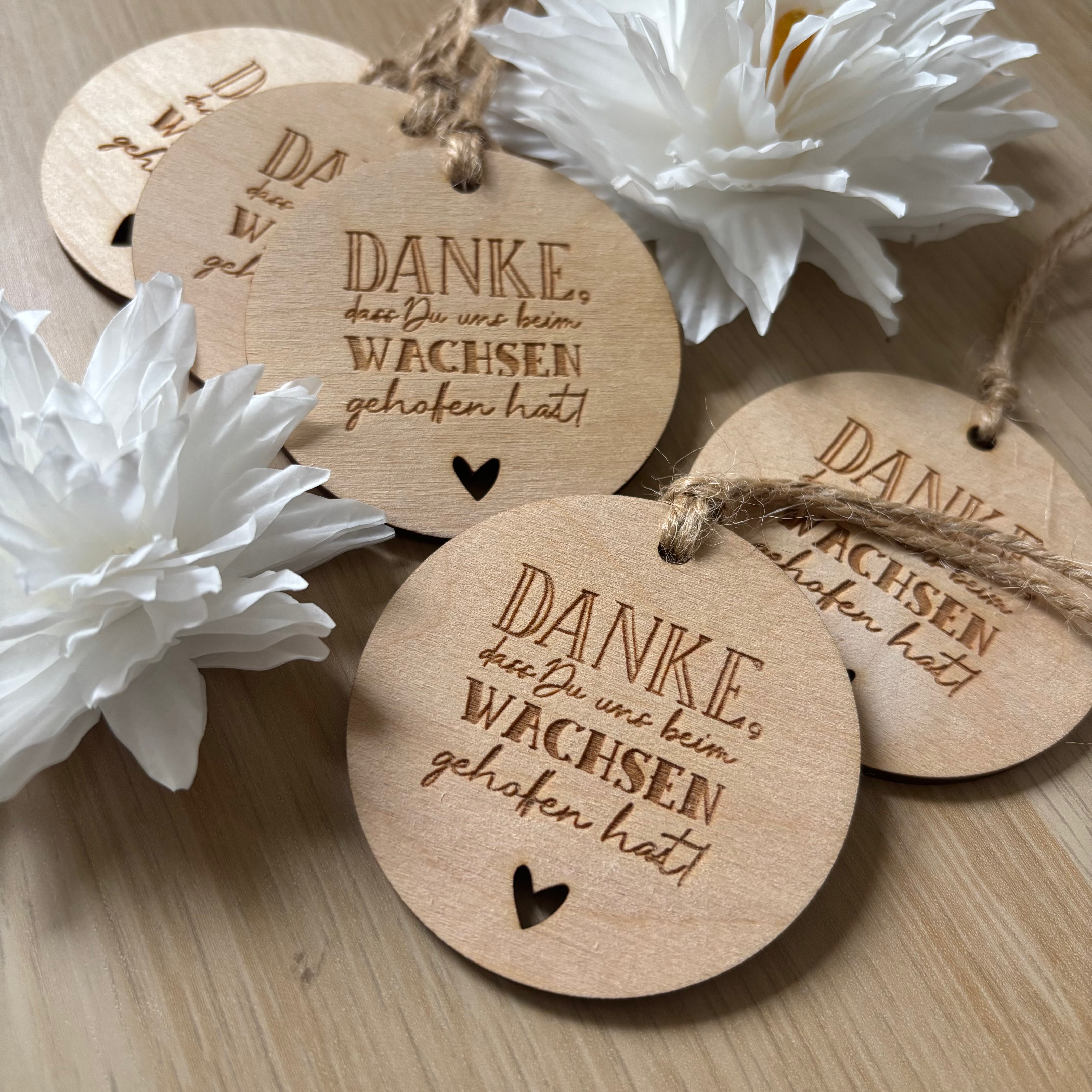 Anhänger / Geschenkanhänger "Danke dass du mir beim wachsen geholfen hast"