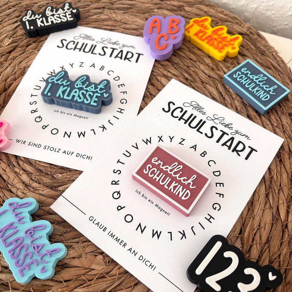 Miniaturbild: Magnet mit Karte zur Einschulung / Geschenk Einschulung / Endlich Schulkind