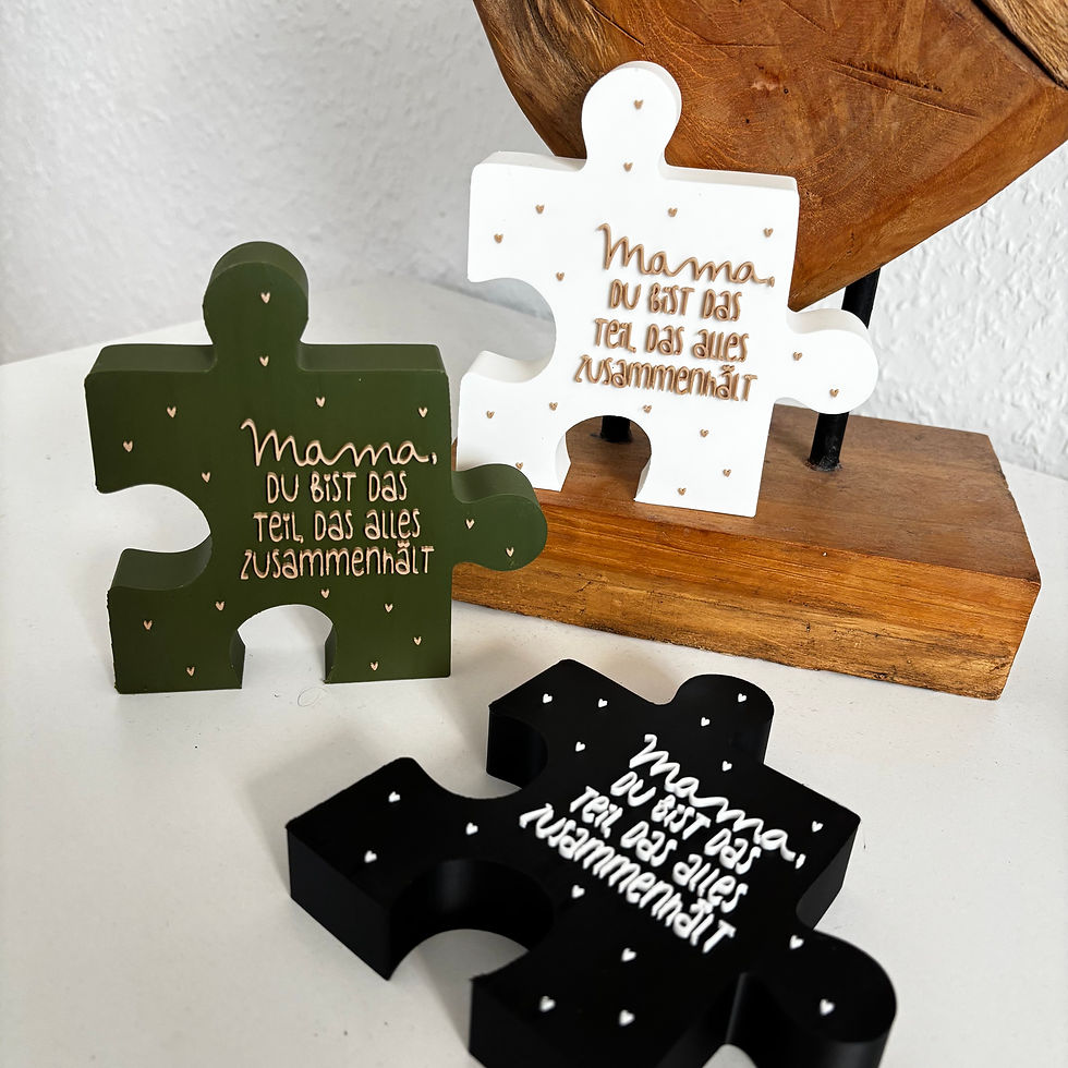 Miniaturbild: Puzzelteil "Mama" / Geschenk Muttertag / Geschenkidee Mama / 3D-Aufsteller