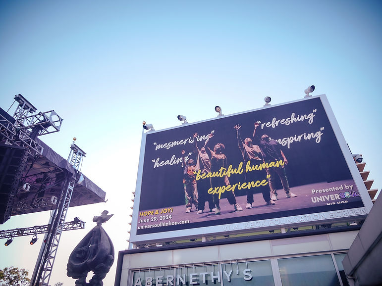 UniverSOUL Hip Hop H.O.P.E. show trailer on a billboard