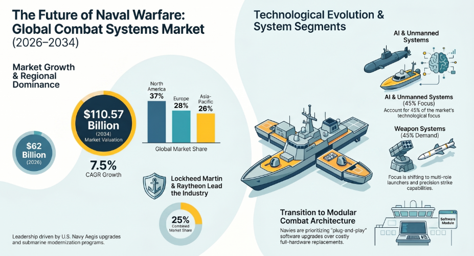 Naval Combat Systems Market Size, Maritime Defense Technologies and Industry Growth Forecast 2026–2034