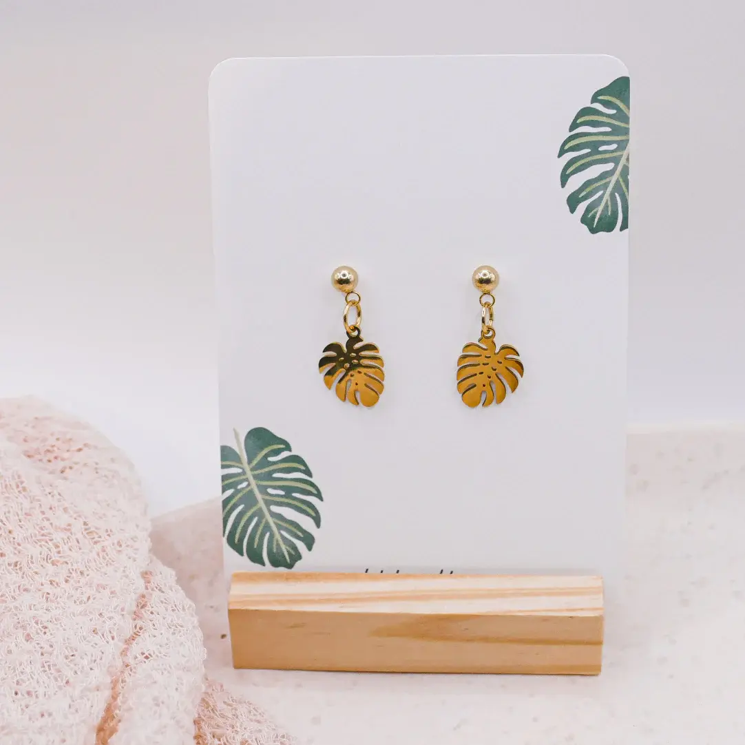 Ohrringe Monstera gold von Tilda&Theo