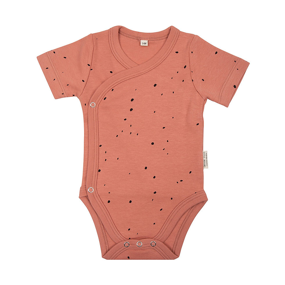 Onesie Shortsleeve Dots in canyon clay von Little Indians