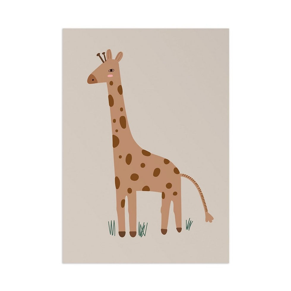 Kunstdruck Giraffe von Little Otja