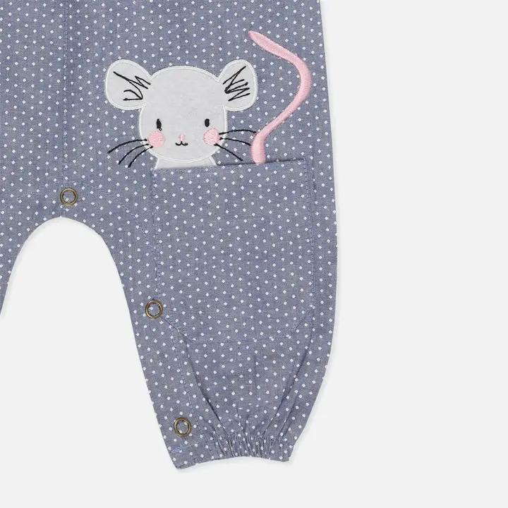 Miniaturbild: Dungaree Mouse Pocket Chambray in blue von Lilly & Sid