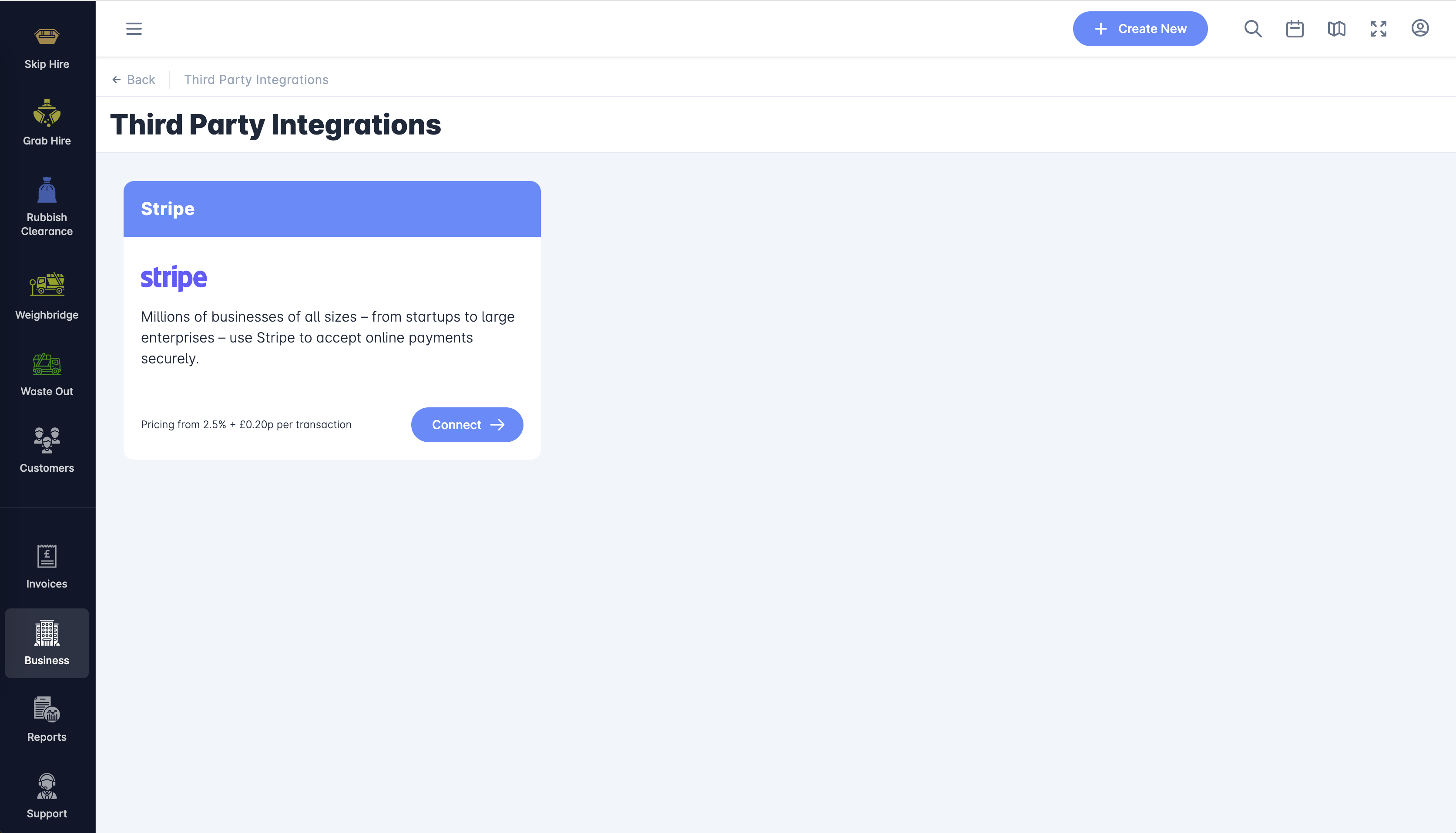 Connect to stripe
