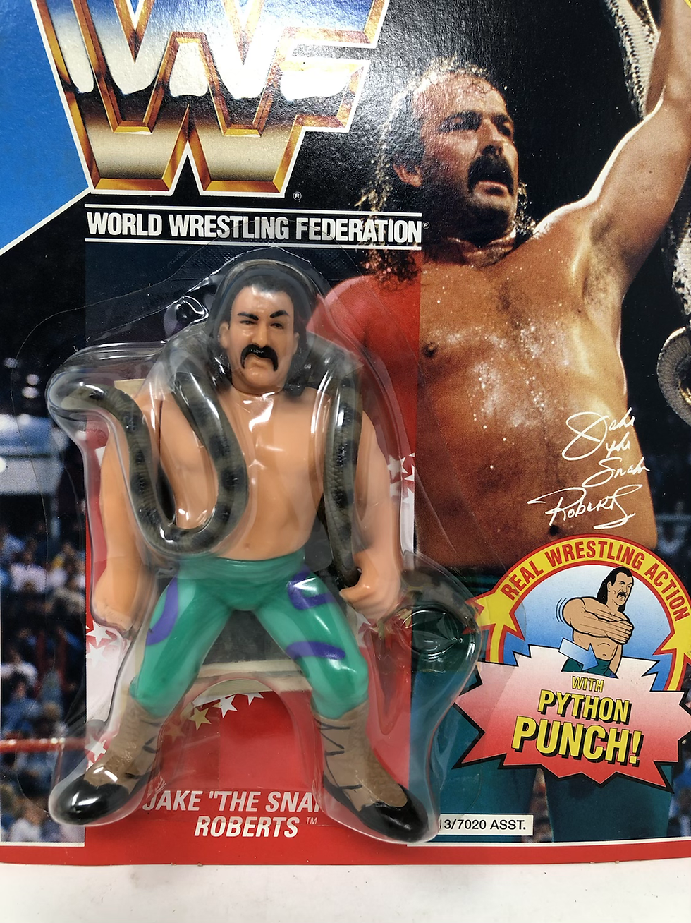Thumbnail: WWF Jake the Snake Roberts 1990 Green Shorts