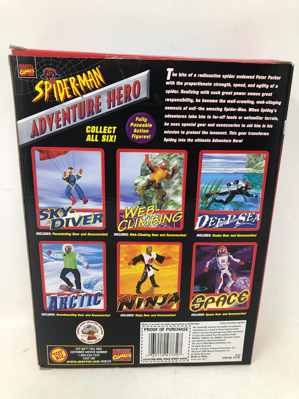 Thumbnail: Space Spider-Man 12” Adventure Hero Toybiz 