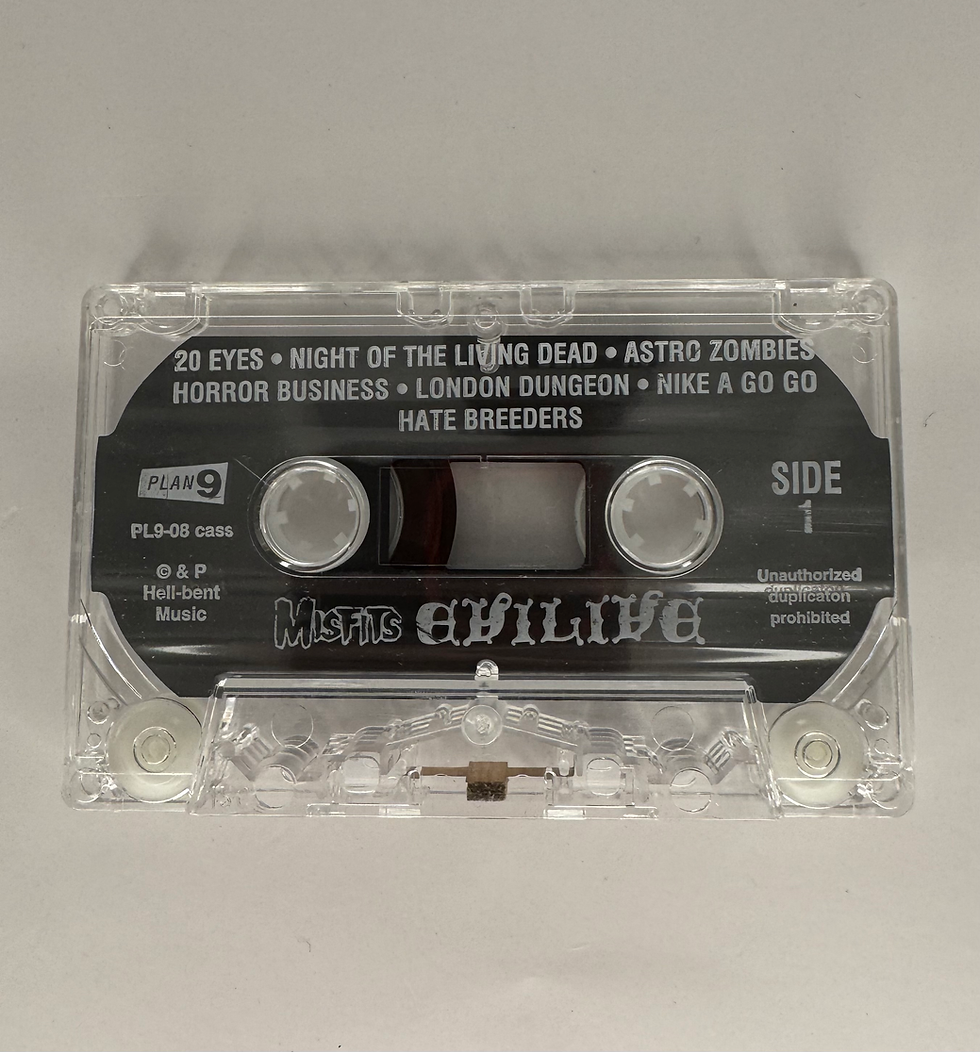Thumbnail: Misfits Evilive Cassette Tape (Untested) Caroline/Plan 9 Records 