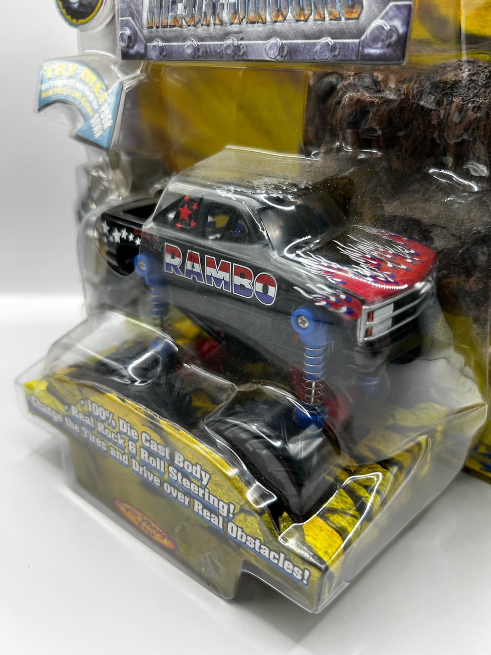 Thumbnail: Metal Maxx Mega Shocks Monster Truck ‘Rambo’ Diecast SpinMaster Toys