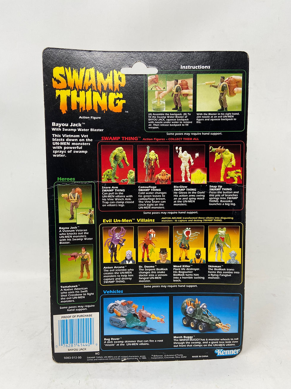 Thumbnail: Swamp Thing Bayou Jack w/ Swamp Water Blaster Kenner