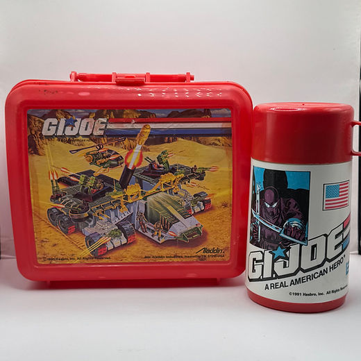ビンテージ　GIJOE アメリカ製 元箱付き GI JOE plastic Lunch Box And Thermos By ALADDIN A REAL AMERICAN