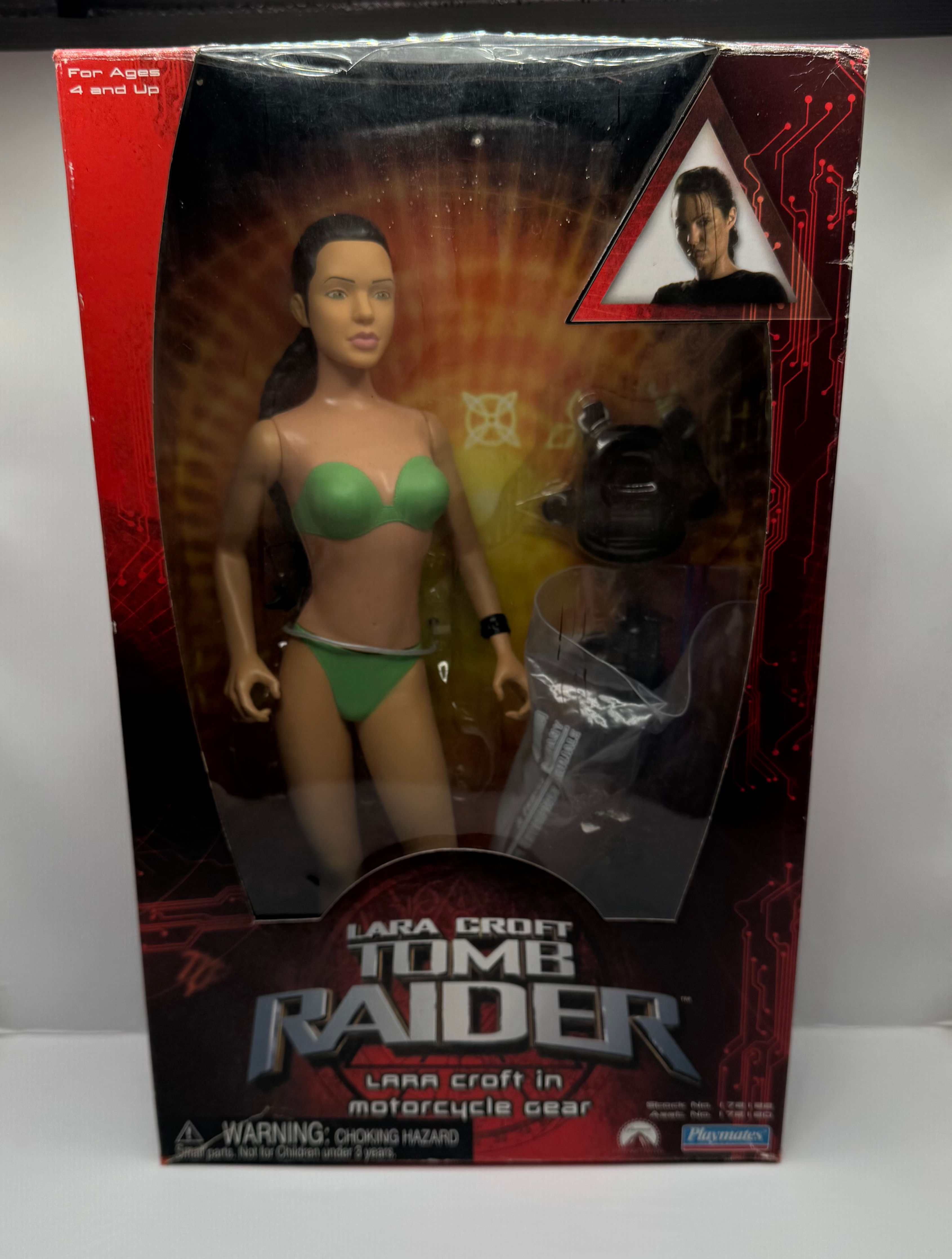 Playmates Tomb Raider Lara Croft in motorcycle gear Figure 