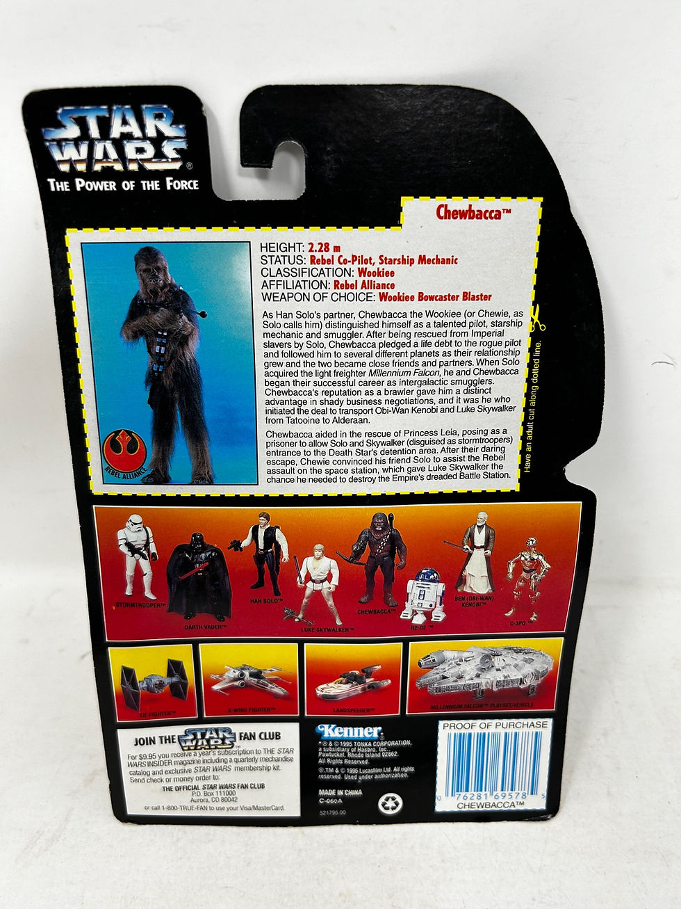 Thumbnail: Star Wars Power of the Force Chewbacca *signed by Peter Mayhew